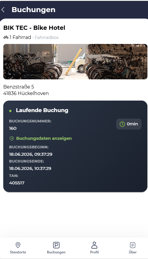 Conwee App – Buchung mit TAN und QR-Code