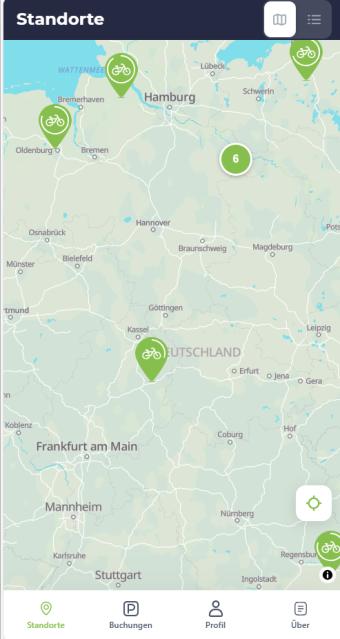 Conwee App – Standort-Kartenansicht