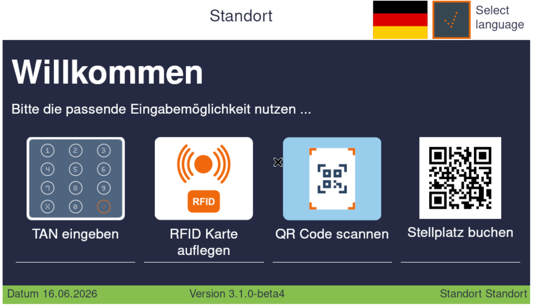 Bedienterminal – Display und Bedienführung